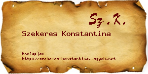 Szekeres Konstantina névjegykártya